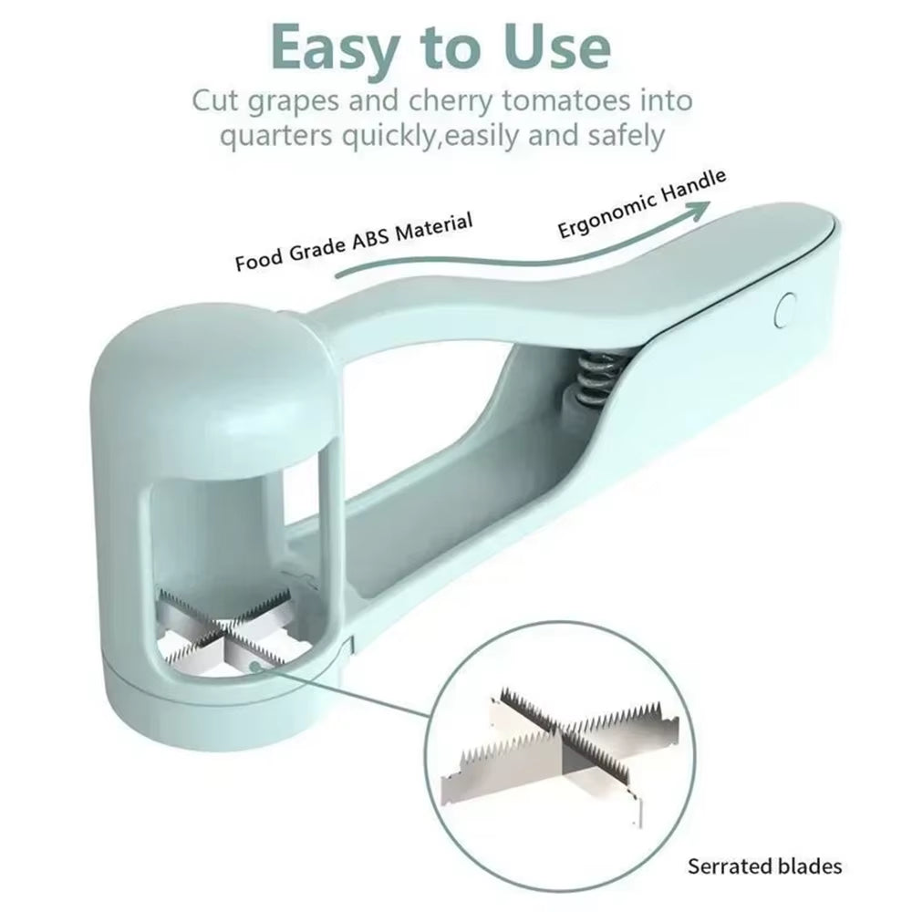 Professional Fruit Slicer and Cutter for Toddlers - Grape, Cherry, and Tomato Salad Preparation Tool