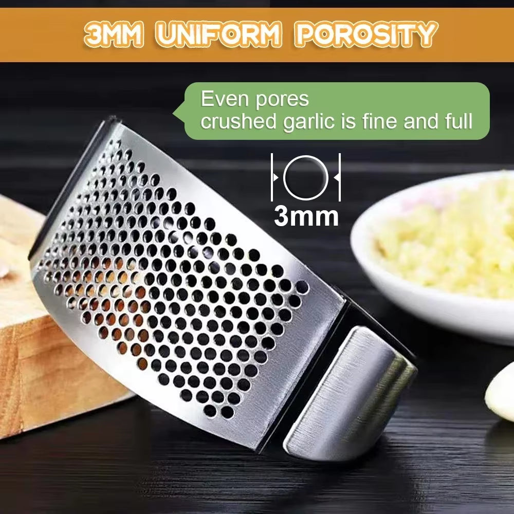 Effortlessly Crush Garlic & More with Our Premium Stainless Steel Garlic Press – Your Go-To Kitchen Gadget for Healthy Cooking!