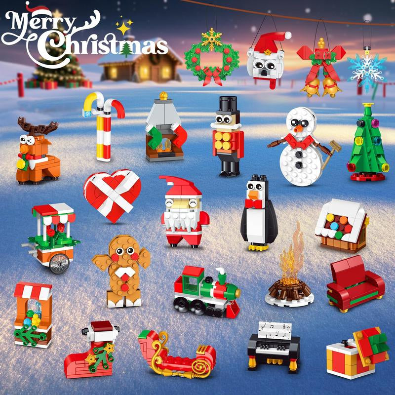 Celebrate the Magic of Christmas with the 24 Days Christmas Countdown Ornaments Building Set - Perfect for Kids Ages 6+!