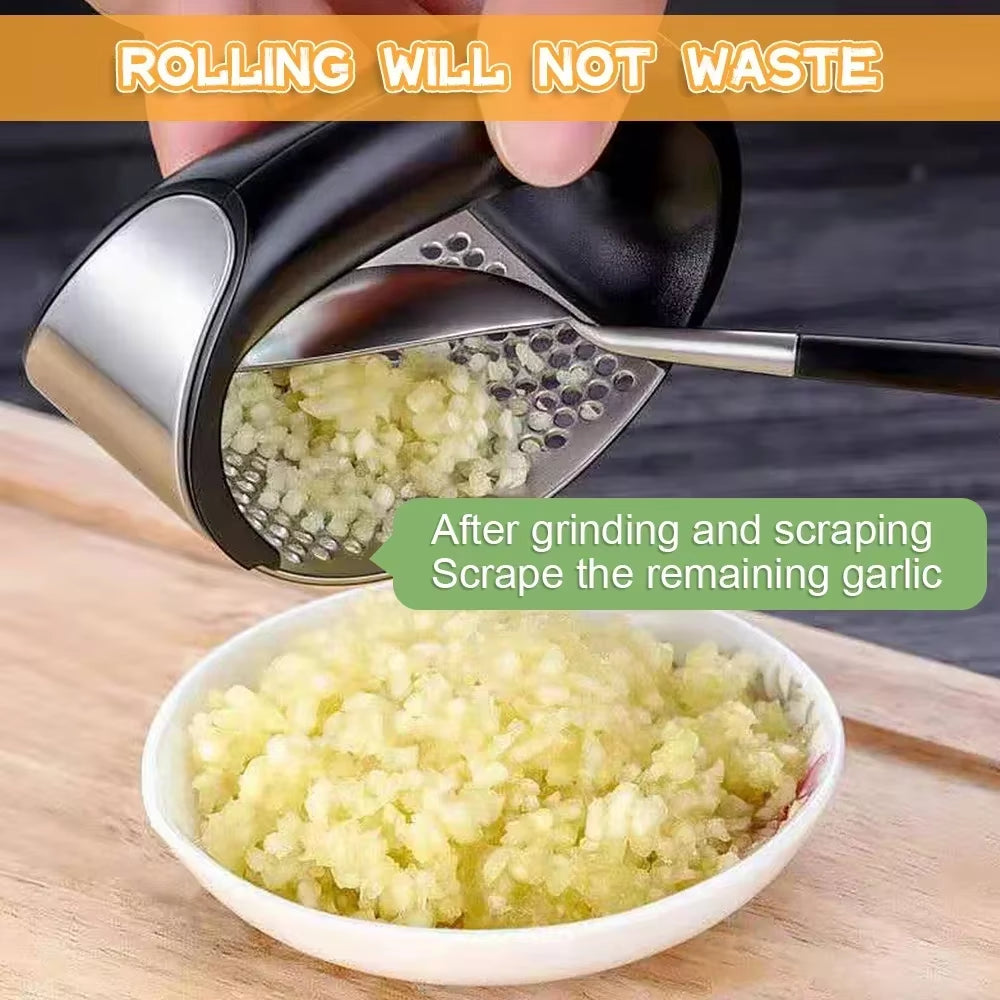 Effortlessly Crush Garlic & More with Our Premium Stainless Steel Garlic Press – Your Go-To Kitchen Gadget for Healthy Cooking!