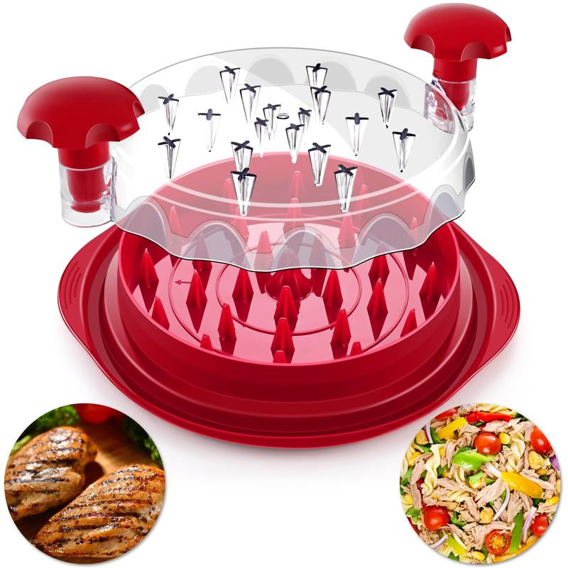 Effortlessly Shred Chicken & Beef with Our Kitchen Chicken Shredder Tool - Includes Transparent Lid & Cleaning Brush!
