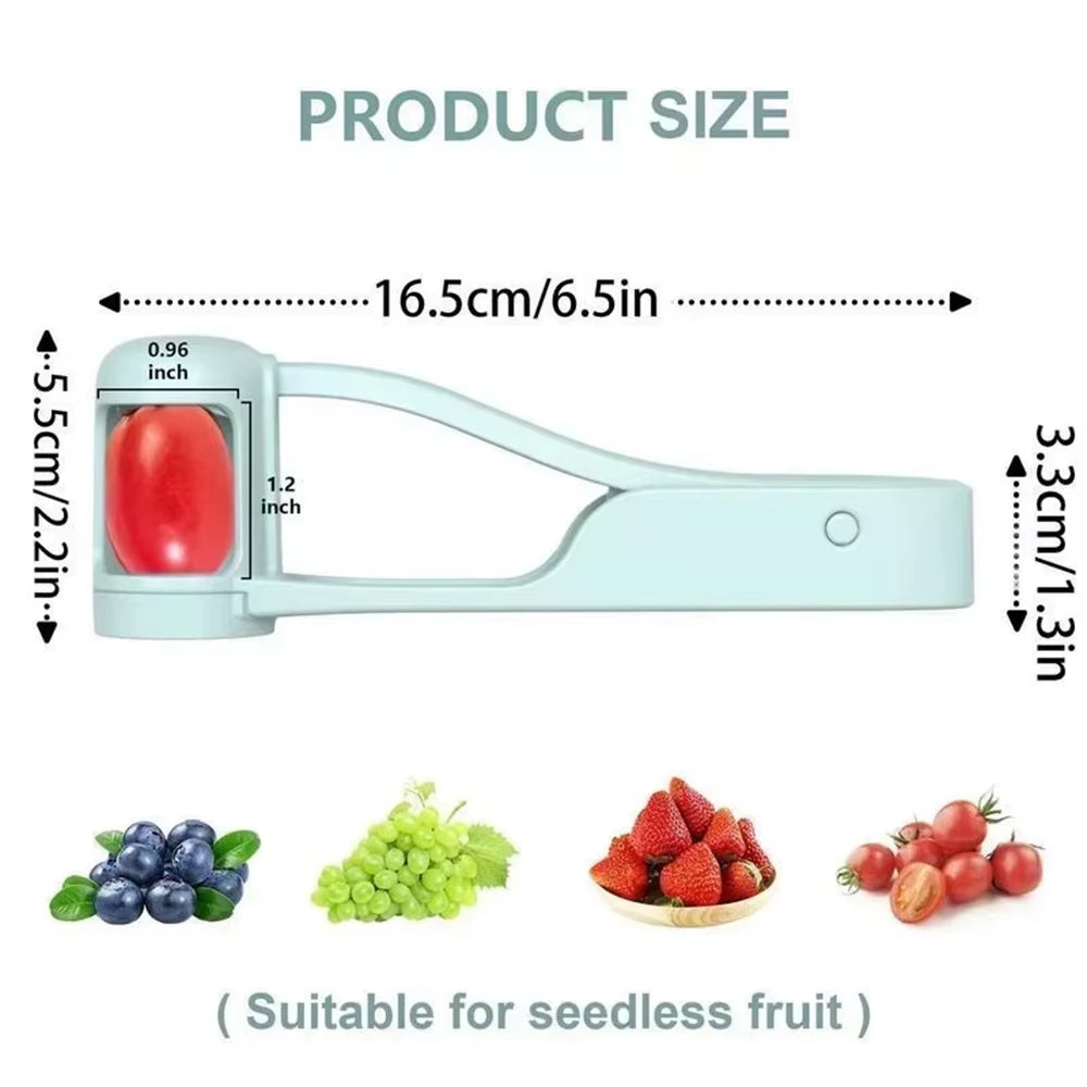 Professional Fruit Slicer and Cutter for Toddlers - Grape, Cherry, and Tomato Salad Preparation Tool