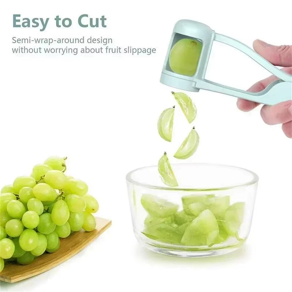 Professional Fruit Slicer and Cutter for Toddlers - Grape, Cherry, and Tomato Salad Preparation Tool