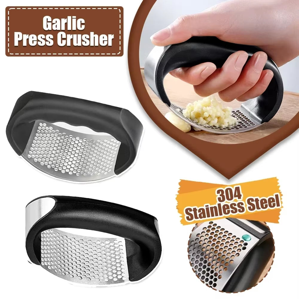 Effortlessly Crush Garlic & More with Our Premium Stainless Steel Garlic Press – Your Go-To Kitchen Gadget for Healthy Cooking!