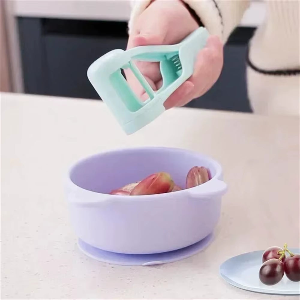 Professional Fruit Slicer and Cutter for Toddlers - Grape, Cherry, and Tomato Salad Preparation Tool