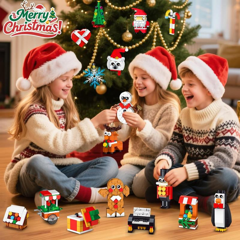 Celebrate the Magic of Christmas with the 24 Days Christmas Countdown Ornaments Building Set - Perfect for Kids Ages 6+!